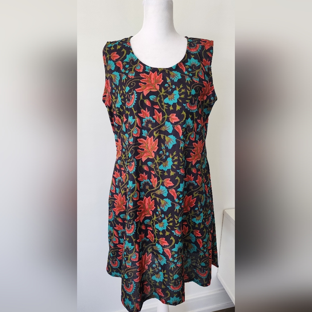Floral Sleeveless Thin Cotton Dress